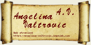 Angelina Valtrović vizit kartica